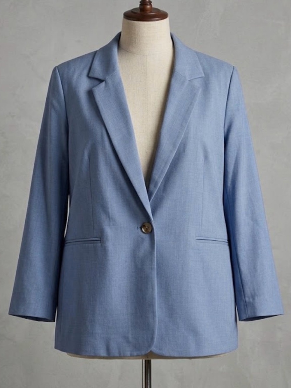 Maurices Oversized Blazer 2X Office Professional Academia Business Casual Blue